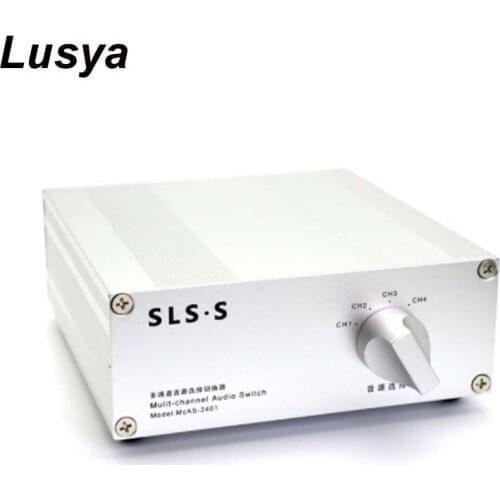 Multi Channel Audio Switch 4 In1Out /1 In 4 out HIFI Stereo Audio Source Signal Selection Board Switching Splitter with RCAT0196