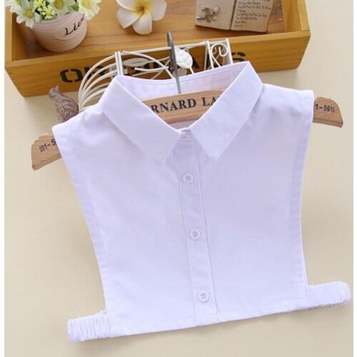 Fashion detachable collars Children Unginned Cotton Child Shirt Lead Solid Color False fake Collar Small Code Dickie Novelty