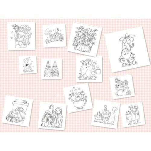 Cartoon animalTransparent Klare stempel und schneiden stirbt DIY Silikon Dichtungen Scrapbooking/Karte, Der/Fotoalbum Dekoration