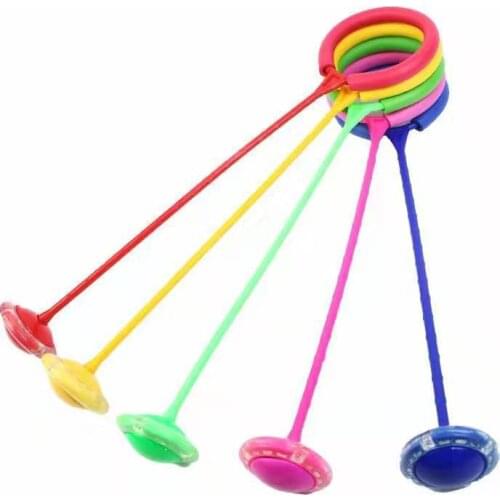 Jumping ball for adults and children flashing one-footed yo-yo fitness ball throwing ball set foot ring luminous rotating ring