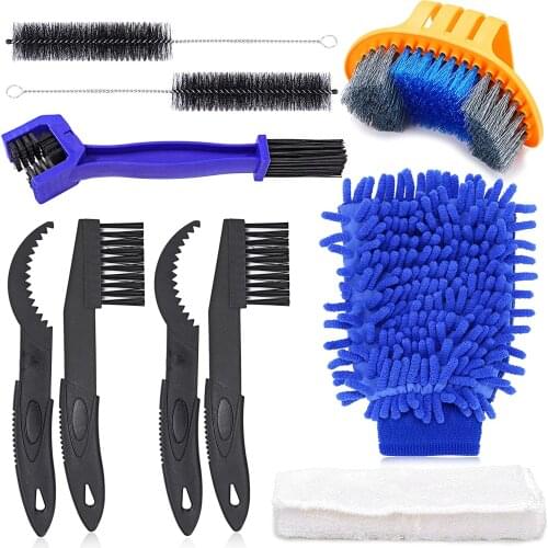 Bicycle Clean Brush Kit, Motorcycle Bike Chain Cleaning Tools Cycling Corner Stain Dirt Clean, Durable/Practical fit All Bike