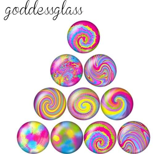 New Dots Rotate Lines Pattern 10pcs 12mm/18mm/20mm/25mm Round photo glass cabochon demo flat back Making findings ZB0542