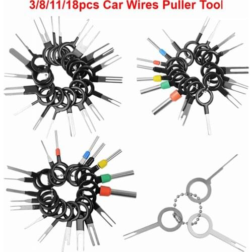 New Motorist Kit Stylus Auto Tool Set Terminal Ejector Car Wires Pin Extractor Automobile Repair Tools Power Puller 3/8/11/18pcs