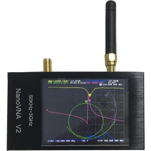 S-A-A-2 NanoVNA V2 Antenna Analyzer 2.8In Touching Screen 3G Vector Network Analyzer Shortwave HF VHF UHF Aluminum Alloy Housing