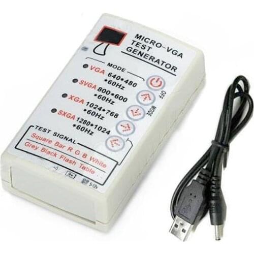 Portable VGA Signal Generator SVGA/XGA 60HZ For LCD CRT Display Monitor Tester USB Cable VGA SVGA XGA