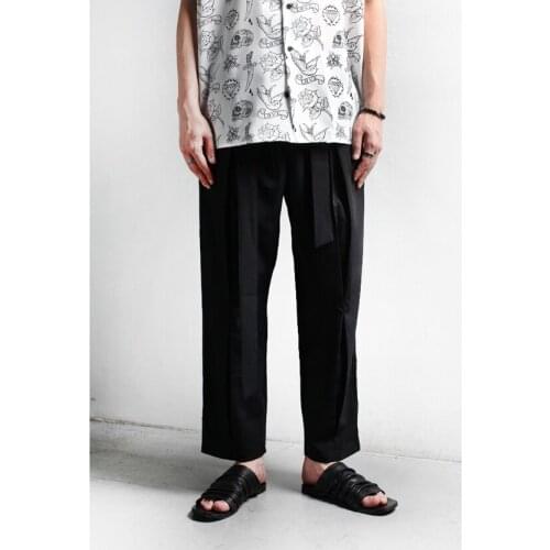 Casual floor dragging trousers, ruffian and handsome, Korean loose and versatile, vertical and falling casual pants for men