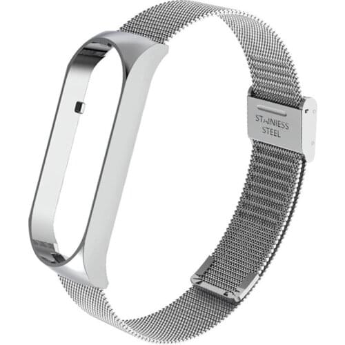 For Xiaomi Mi Band 5 Mesh Strap Men Women Replacement Watchbands Stainless Steel Watchbands With Frame Accessories For Xiaomi