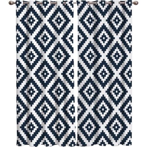Nordic Ethnic Geometic Window Curtains Curtains for Living Room Decorative Items Living Room