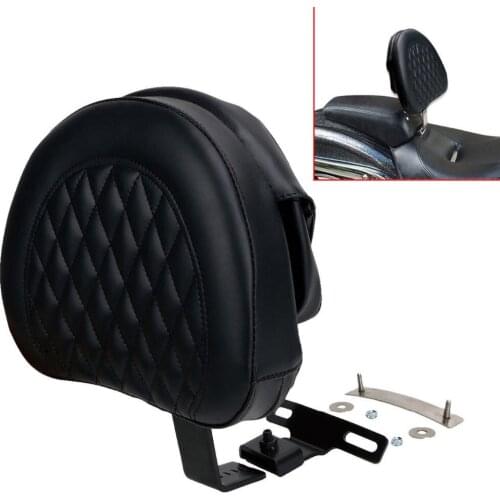 Motorcycle Backrest For Harley Fatboy Heritage Softail 2007-2017 Black Plug-in Adjustable Rider Driver backrest Kit
