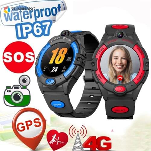 Smart 4G Video Call Watch Man Student Kids Child Heart Rate Blood Pressure Monitor GPS WIFI Trace Locate Camera Phone Smartwatch