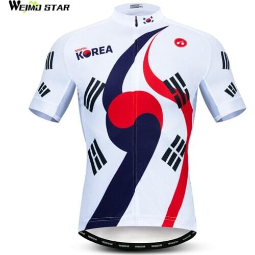 Weimostar Korea Malaysia Thailand Team Cycling Jersey Summer Short Sleeve Bicycle Clothing MTB Bike Jersey Racing Cycling Shirt