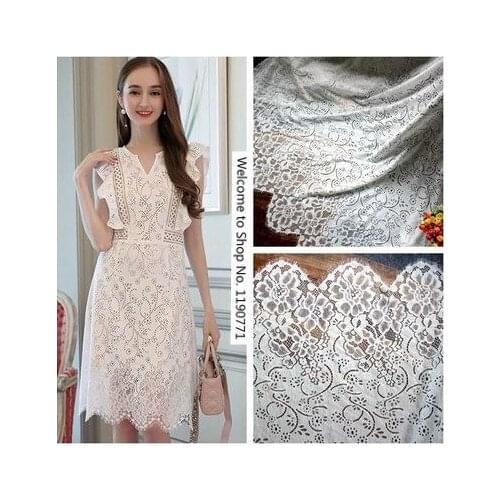 High Quality Beautiful Yarn Soft Style Nylon Lace Trim Eyelash Fabric Dress wedding Light Fabric