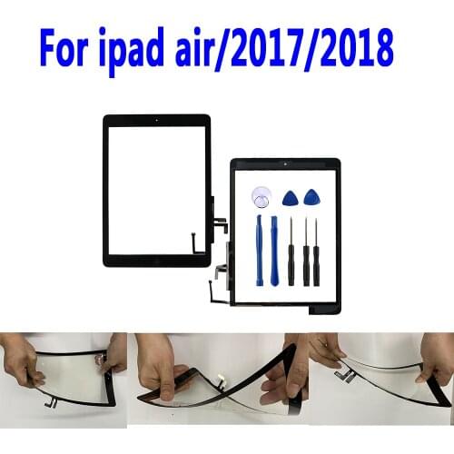 High Quality for iPad 5 Air 2017 2018 Touch Screen Digitizer and Home Button Front Glass Display Panel Replacement