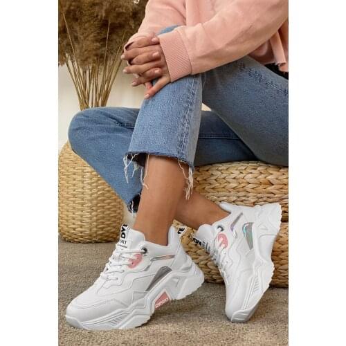 Womens White Powder Sneaker