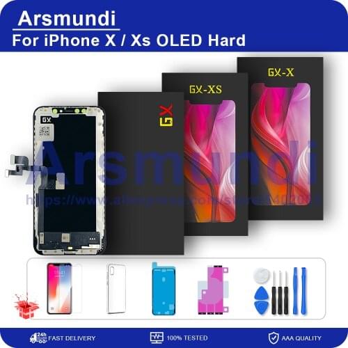 GX X Xs OLED For iPhone X Xs LCD Display Touch Screen Digitizer Assembly Tested No Dead Pixel Replacement LCDs