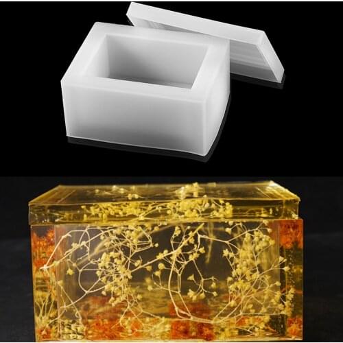 1set Creative Tissue Box Mold For DIY Craft Home Handmade Storage Boxes Making Epoxy Resin Molds Silicone mould