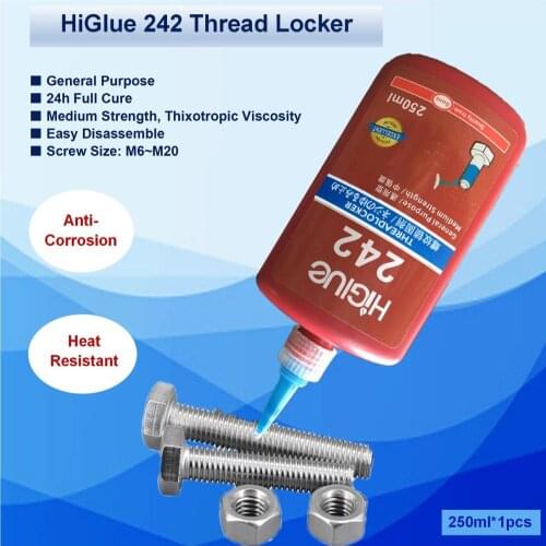 1pcs* 250ml* 242 Blue Glue Metal Glue Thread Lock Blue For Scew Anti Vibration Anaerobic Adhesive