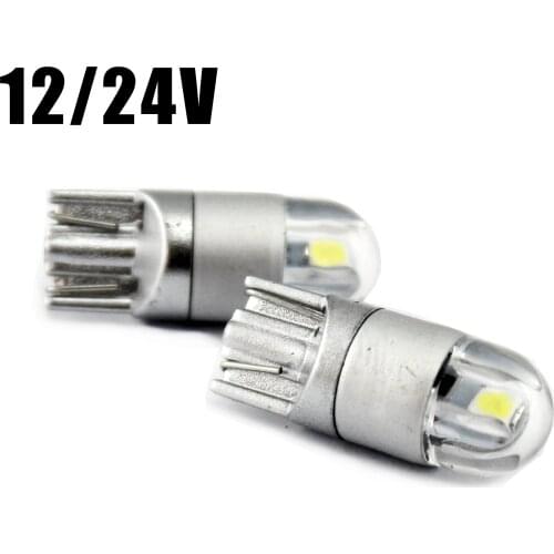 2 Pcs W5W Led 12V 24V Car Reading Light T10 Led Canbus Side Light White Auto Width Clearance Lamp