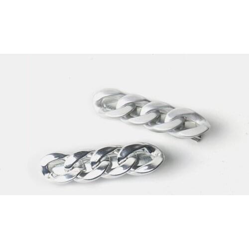 2pc New Kroean Elegant Alloy Chain Hairgrip Hair Clips for Girls Women Barrette Vintage Hairpin Crab Haircombs Hair Accessories