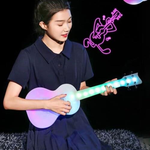 23 inch ukulele Kids Luminous UKulele 4 String Portable Guitar Instrument for Children Pick Stringed Instruments Mini Guitars