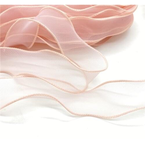 5Yards/Lot 30mm Wave Silk Organza Ribbon Bow Material For Hair Ornament Gift Wrapping Decoration Lace Ribbons #01