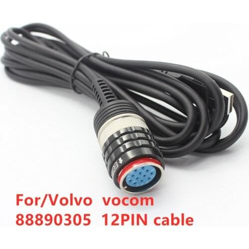 Acheheng Truck diagnostic tool vocom USB Cable 88890305 for volvo vocom diagnosis connector 12PIN cable