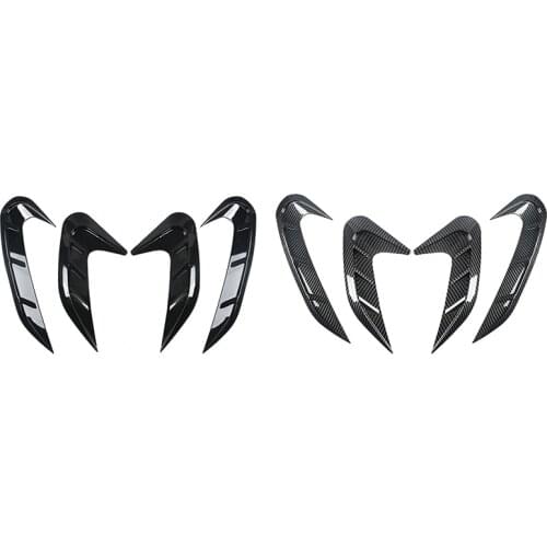 Front Rear Headlight Lamp Eyebrows Decorative Stickers Shark Cheek Vents Trim For- A3L RS3 2021