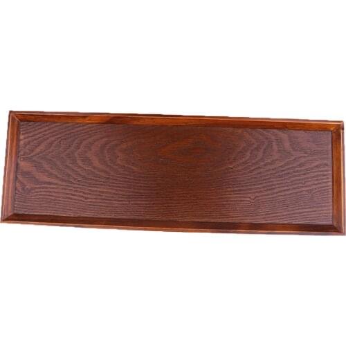 Wood Serving Tray Foods Fruits Candy Teacup Dinnerware Holder 45x15x2cm