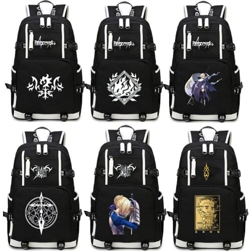 Anime fate grand order Backpack Cosplay Jeanne d'Arc Alter Gilgamesh Canvas Bag Schoolbag Travel Bags