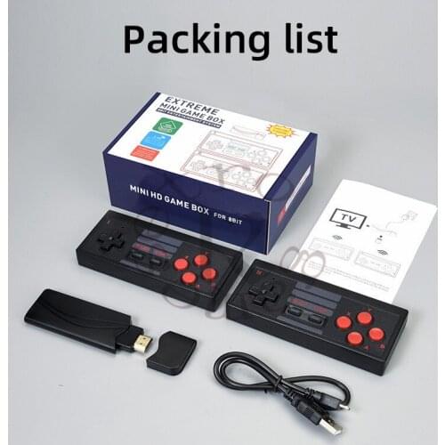 POWKIDDY S3 video Game Console USB 8 Bit TV Wireless Handheld Mini Game Console Build In 628 Classic Dual Gamepad HDMI/AV Output