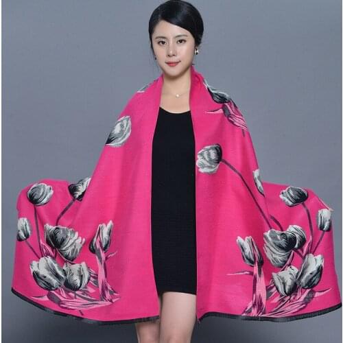 Cashmere-like Scarf Winter Women Pashmina Shawls Warm Blanket Wraps Female Luxury Brand Thick Print Scarves 2020 Poncho Cape New