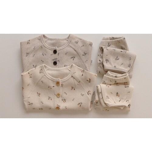 2PCS Autumn Toldder Clothes Sets Long Sleeve Clothes for Children Print Tops+Leggings Pants Baby Boy Girl Clothes 0-24M