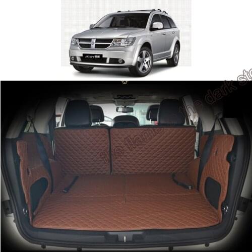 Lsrtw2017 leather car trunk mat cargo liner for Fiat Freemont 2008 2009 2010 2012 2013 2014 2015 2016 2017 2018 dodge journey