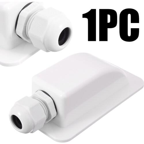 1 pcs Plastic White Waterproof Single Hole Cable Entry Gland 3-7mm For Solar Panels Motorhomes Caravans Electrical Connectors