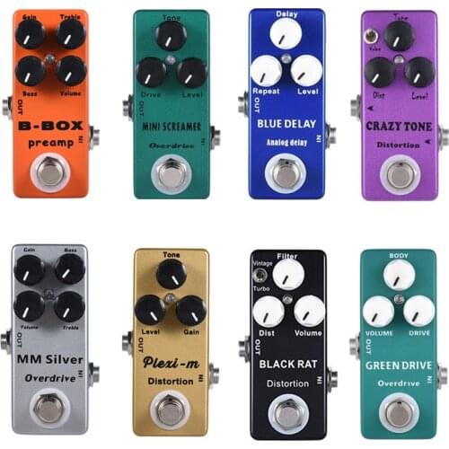 Moskyaudio Mini Guitar Effect Pedal Overdrive, delay,distortion, boost, Preamp pedals