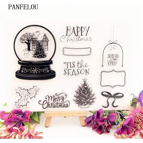 PANFELOU Easter crystal ball Transparent Silicone Rubber Clear Stamps cartoon Scrapbooking/DIY New year 20.5x16 album