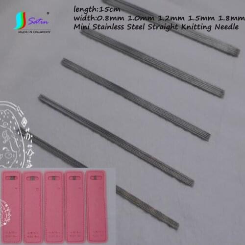 Length 15cm Professional Mini Stainless Steel Straight Knitting Needle Doll Clothes Socks Diy Hand Tools Sewing Knitting Needle