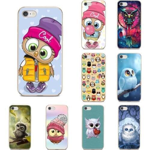 For Samsung Galaxy Note 20 S20 Plus S20 FE Ultra A12 A20E A21S A31 A41 A51 A71 Transparent Soft Cases Covers Cute Owl Cartoon