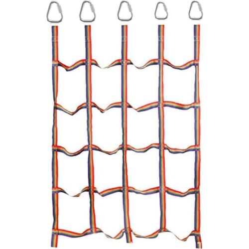 Climbing Net Outdoor Rainbow Belt Net Physical Exercise Training Net-Childrens Daily Sports Competitive Play Entertainment Nets