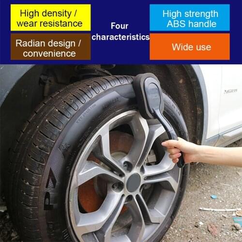 Automobile Tire Wax Brush Sponge Brush With Long Handle Brush High Density & Wear Resistant High Strength ABS Handle