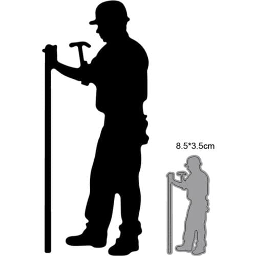 Metal Cutting Dies Stencils dies Repairman Die Cut Mold Man Scrapbooking dies embossing dies decoation Paper Craft knife mould