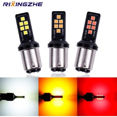 1PCS NEW W16W W21W P21W PY21W W21/5W T15 T20 LED 7440 7443 1156 BA15S BAU15S 3030 12SMD For Turn Signal Light brake light
