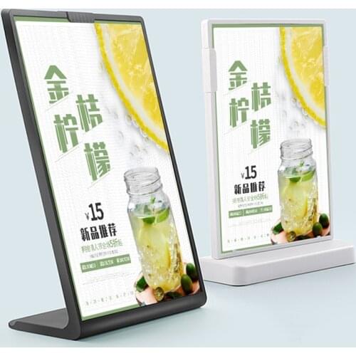 A5 Acrylic Sign Holder Place Card Sign Holders Display Stand Holder Desk POP Stand Display Racks For Restaurant Hotel Supplier