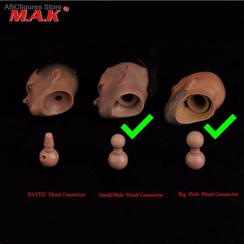 1:6 Action Figure Accessory Head Neck Connector & Solid Shoe Connectors Socket Fit 12" PATTIZ Action Figure Body