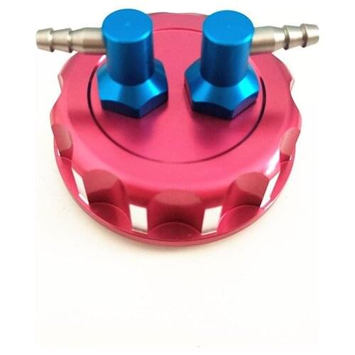1pcs Aluminum CNC Oil Drum Cover Fuel Tank Cap Pot Accessories for RC Aircraft Drone Model Watermelon Red