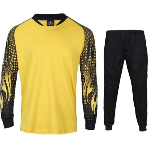 Survetement football men Soccer goalkeeper training suits sponge protection soccer jersey suits goalkeeper jersey uniforms Print