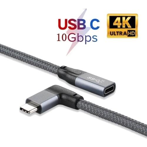 10Gbps Gen2 Type-C USB 3.1 Male to USB-C Female Extension Data 100W Charging Cable Extender Cord For Macbook/ Switch/Phone