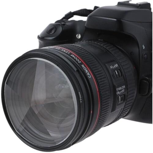 Camera Glass Filter Penta Prism 77 mm Kaleidoscope Prism Repeat Multiple Image Photography Camera Accessorie M89B