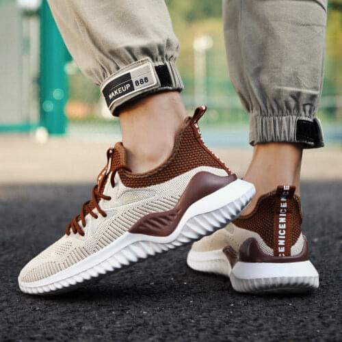 Hot Trendy 2021 Lightweight Men Sneakers Outdoor Men Casual Sneakers Plus Size 46 Brown Comfortable Mens Shoes zapatos hombre
