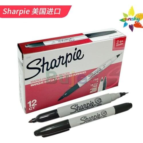 Black red prismacolor Sharpie double head marker Low temperature University Laboratory permanent Industrial marker 0.5mm 1mmm